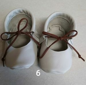 Cream Mary Jane moccasins